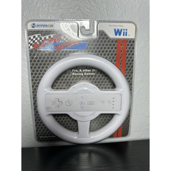 NEW - Hyperkin Wii Racing Wheel for Mario Kart, GT Pro & Racing Games - M04506 - Picture 1 of 2